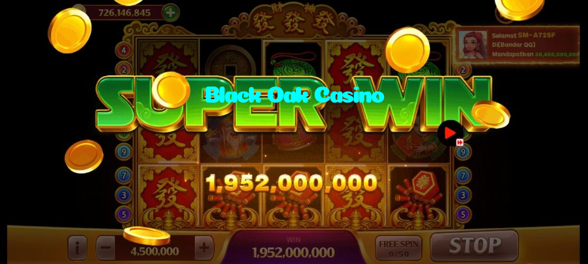 Black Oak Casino casino presented on mobile device in Pakistan with slots and live games
